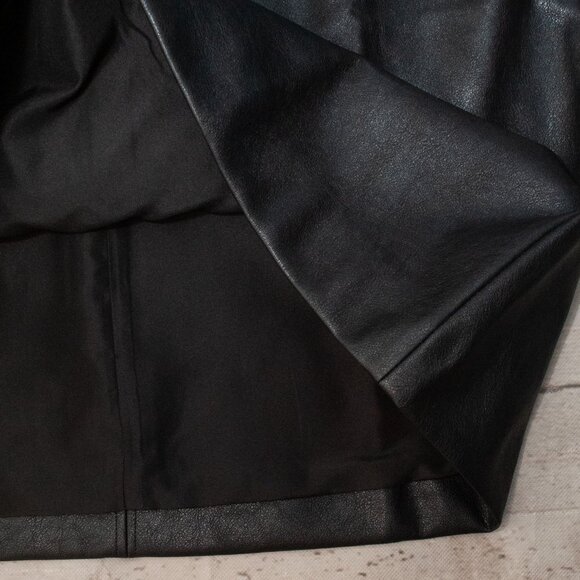 NWT J. Crew Faux Leather Black Shift Dress size 8 - Picture 7 of 16